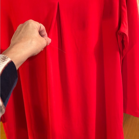 Susan Graver Vibrant Red Long Sleeve Top - Picture 5 of 5